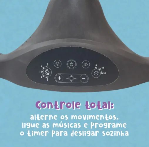 Cadeira eletrônica de balanço com música