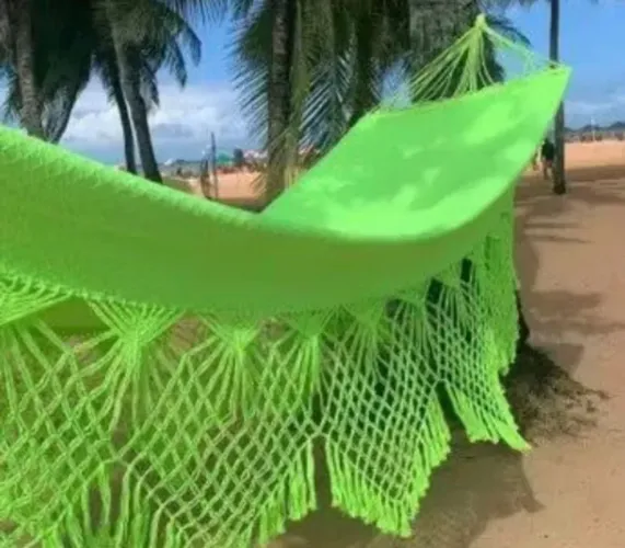 Rede de descanso super luxo na cor verde limao