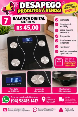 Balança digital até 180 kg