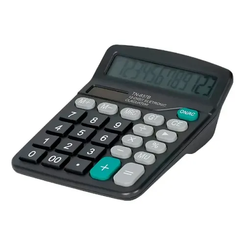 Calculadora Eletrônica 12 Dígitos Preta Escritório Aula