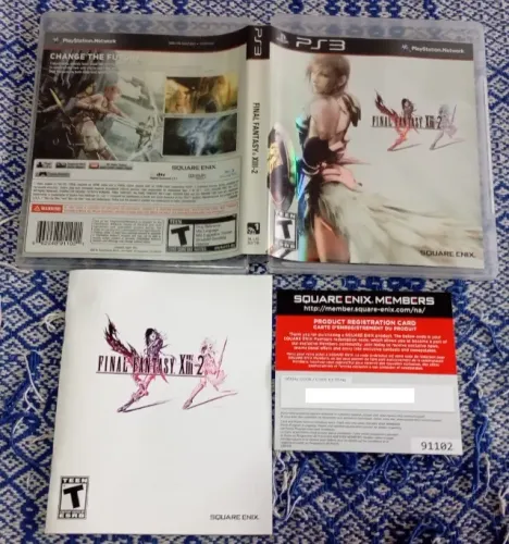 Somente Estojo Capa Masnual E Panfleto Final Fantasy Xlll 2 PS3 Original