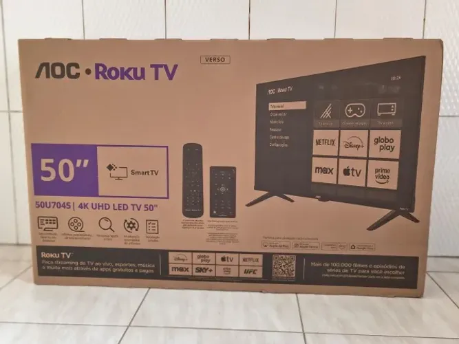 Smart TV AOC 50 Polegadas 4K - Nova Lacrada com Nota Fiscal