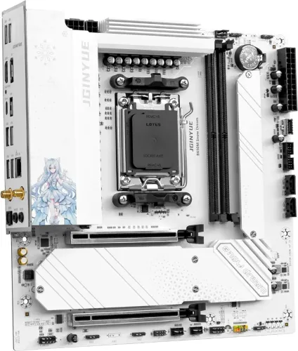 JGINYUE B650M Snow Dream Placa-Mãe AM5 mATX DDR5