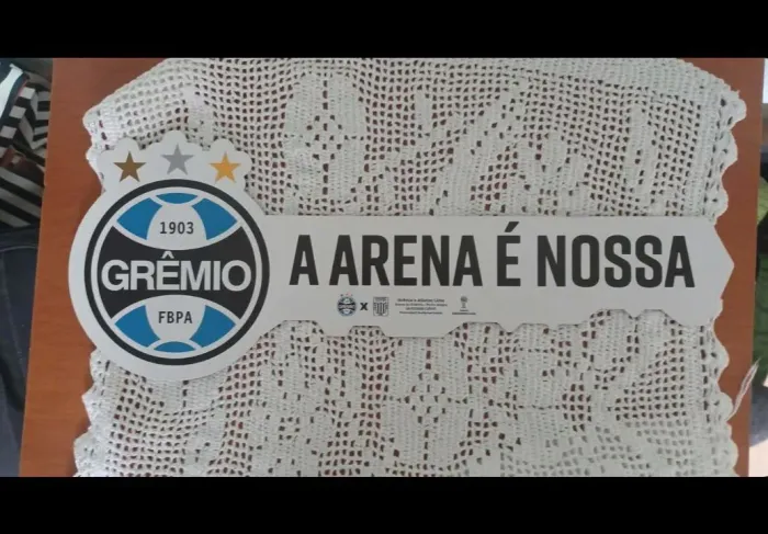 Placa Oficial Grêmio "A Arena é Nossa" - Item de Colecionador