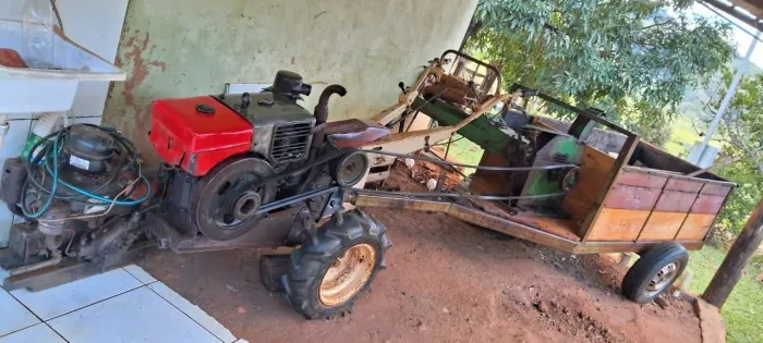 Micro trator, motor elétrico e motor a diesel (favor ler o anúncio)