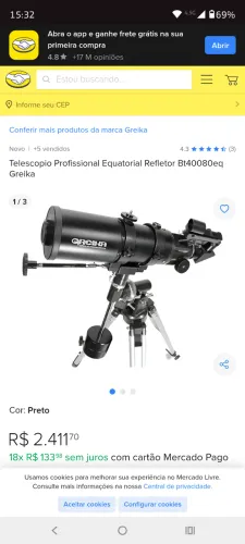 Telescópio profissional