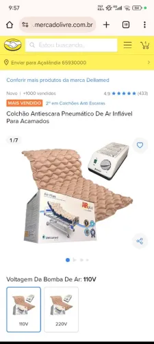 Colchão pneumático para acamados