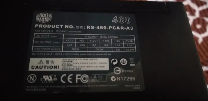 Fonte 460w cooler master