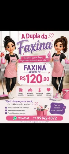 Faxina aparti de 120,00