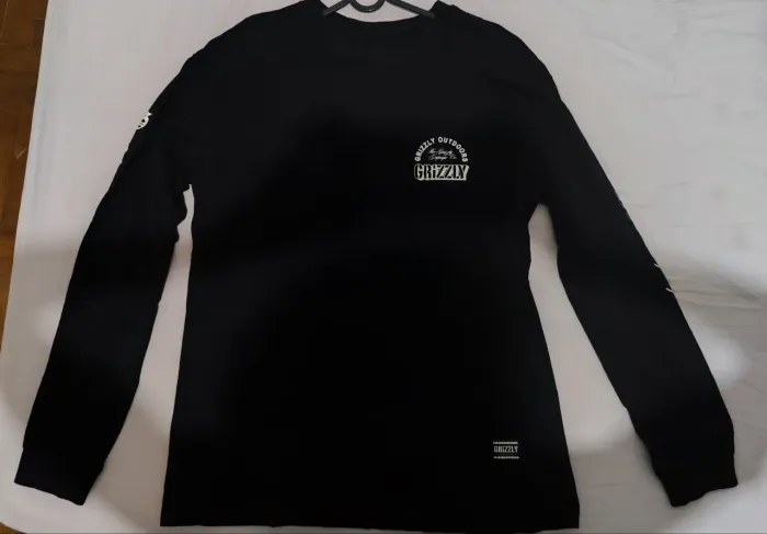 Camiseta Manga Longa Grizzly Legacy Preto P Novo