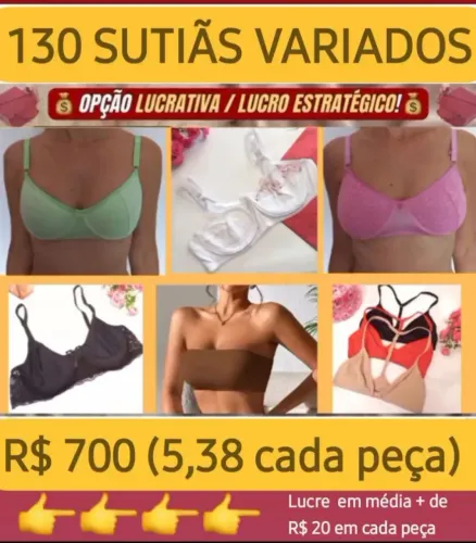 130 Sutiãs Modelos Variados P M G