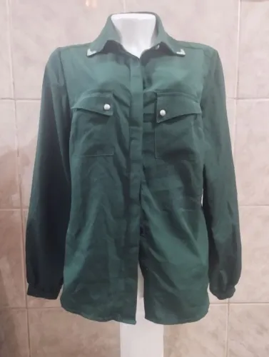 Camisa verde musgo nova n.38