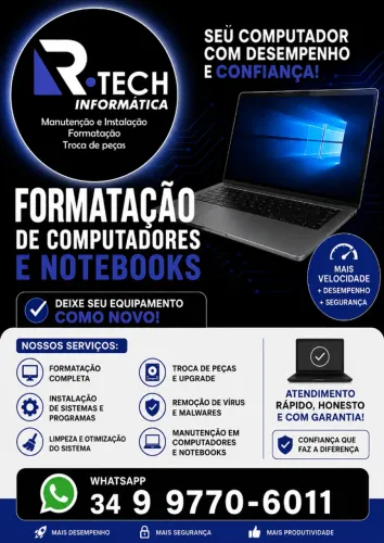 Formatação de computadores e notebooks