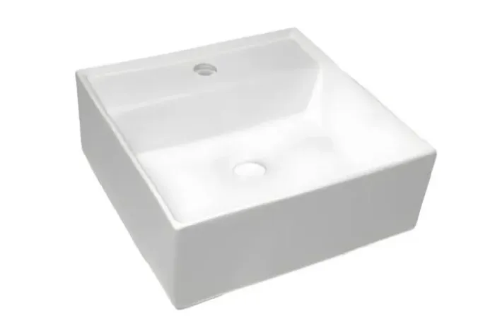 Cuba quadrada de porcelana de sobrepor