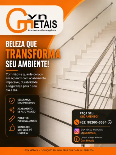 Corrimão e guarda corpo em Aço Inox Sob Medida | Gyn Metais