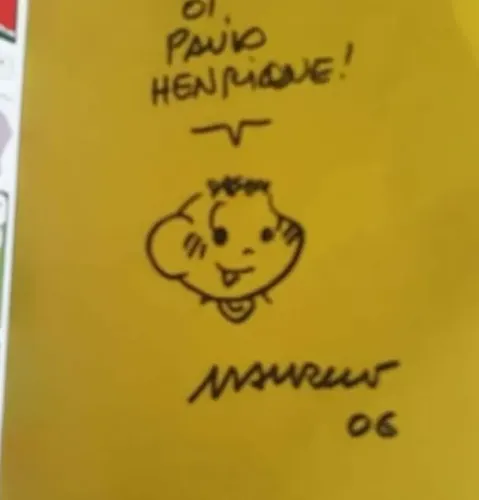 Gibi Mônica no 1- Com dedicatória do Maurício de Sousa