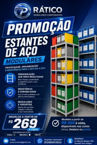 Estante de aço prateleiras modular
