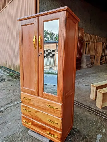 Guarda roupa de solteiro - 3 gavetas completo com espelho novo
