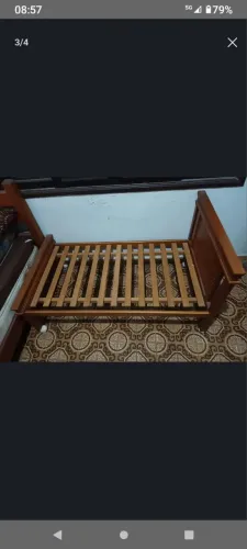 Cama infantil madeira maciça+colchão usado