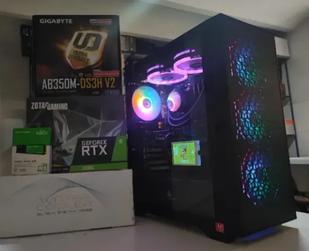 Pc gamer Ryzen 5 5600G, 16GB ram DDR4, RTX 2060 6GB, tela monitoramento, parcelo no cartão