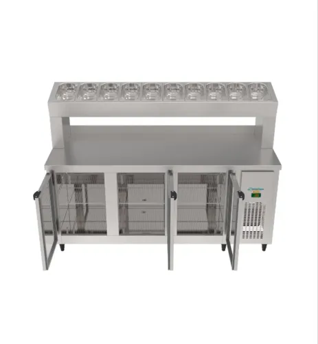 NZ. Balcão refrigerado condimentador inox 1,85m KOFISA