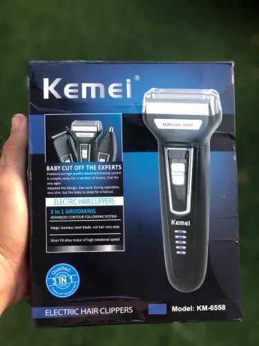 Máquina de Barbear Kemei 3 em 1 