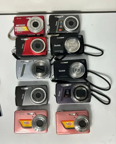 lote de câmeras digitais kodak easyshare no estado / para conserto