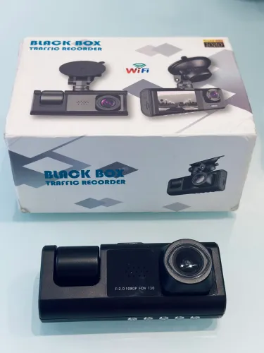 Câmera Veicular Tripla Full HD 1080p Black Box Traffic Recorder