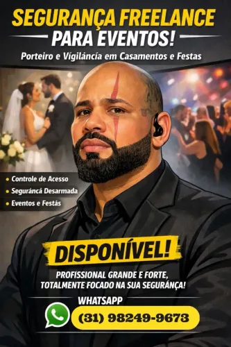 Segurança Freelance para Eventos - Porteiro Forte e Confiável