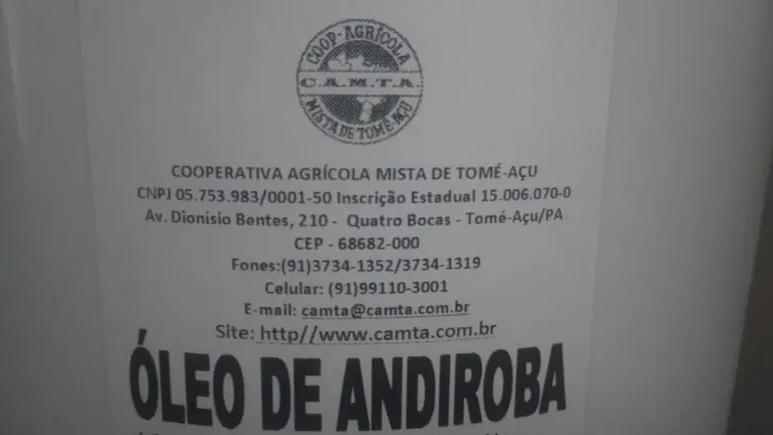Óleo de Andiroba balde 20 kilos