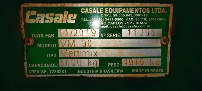 VAGÃO CASALE VERTIMIX 90