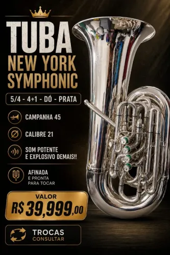 *Tuba New York Symphonic 5/4 - 4+1 - Dó - PRATA*