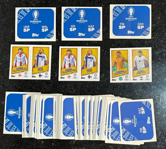 Lote 124 figurinhas SP Dupla EuroCopa 24 Originais