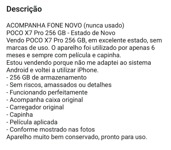 Poço X7 PRO