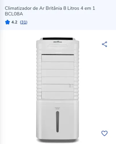 Vende-se climatizador Britânia