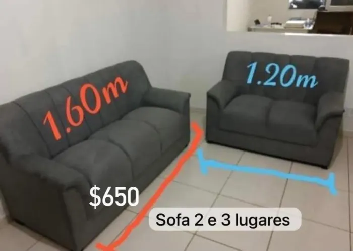 Sofá 2 e 3 lugares novo $679,99 entrego