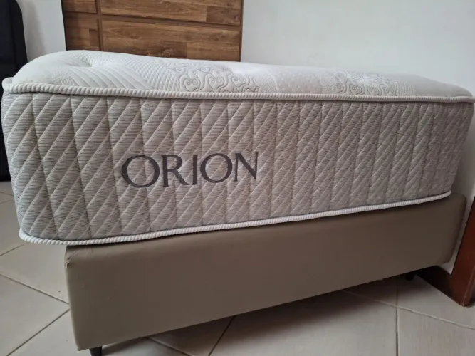 Cama Box Solteirão Ortobom Orion (Colchão + Base + Protetor) - Pouco Uso