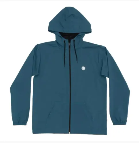 Jaqueta Corta Vento Element Simple Logo Masculina Azul Turquesa