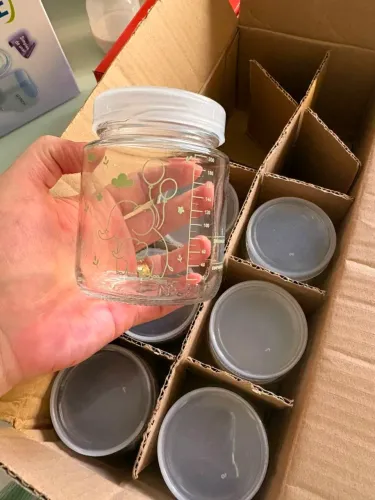 Pote de vidro leite Materno 