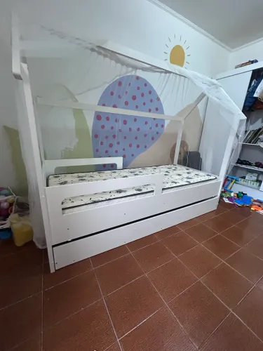 Cama Infantil Montessoriana com Cama Auxiliar ? Completa Móveis ? R$ 600