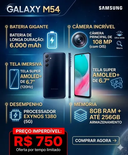 Galaxy m54 seminovo, 700$