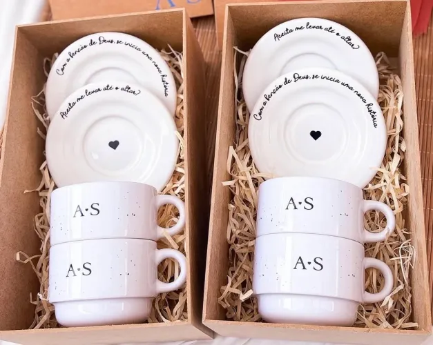 Xícara com pires personalizado 150 ml