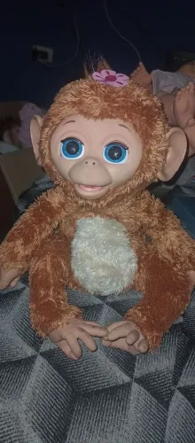 Mika fur real macaquinha interativa, funcionando perfeitamente, usada bom estado