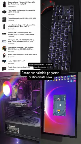 Pc gamer / aceito moto de trilha no brick