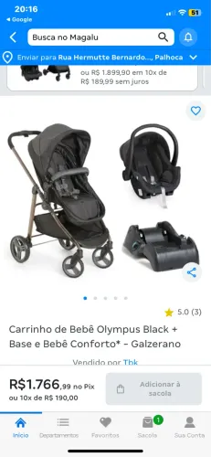 Kit carrinho galzerano