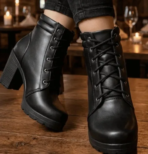Bota cano alto salto tamanho 37
