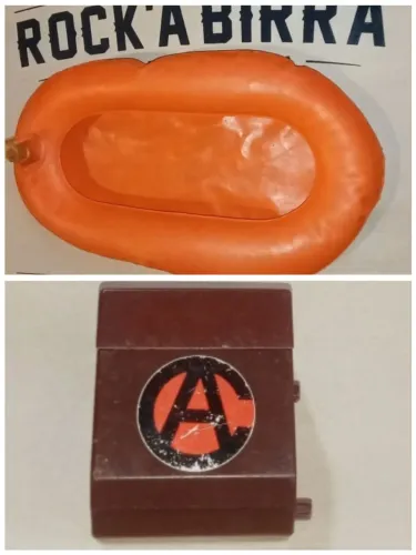 Combo Bote + Mochila Falcon brinquedo antigo anos 70 originais