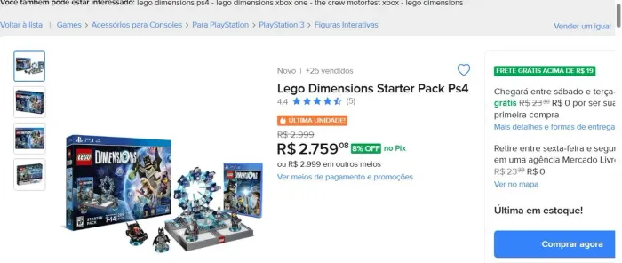 Lego Dimensions PS4 + Expansão Batman Filme - Mídia Física (Usado Uma Vez)