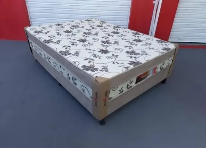 Cama Conjugada Casal Sonho Bom na cor Bege