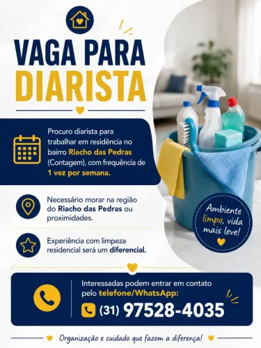 VAGA PARA DIARISTA  